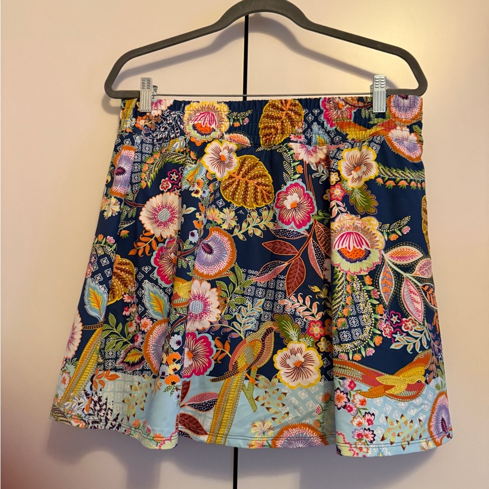 Johnny Was Multicolor Floral Mini Skirt